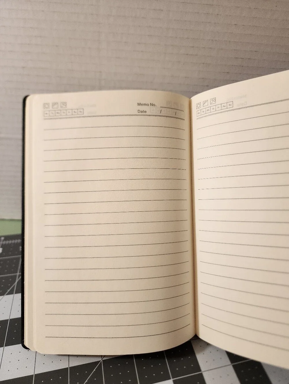 Black Notebook with Pink Heart Pattern